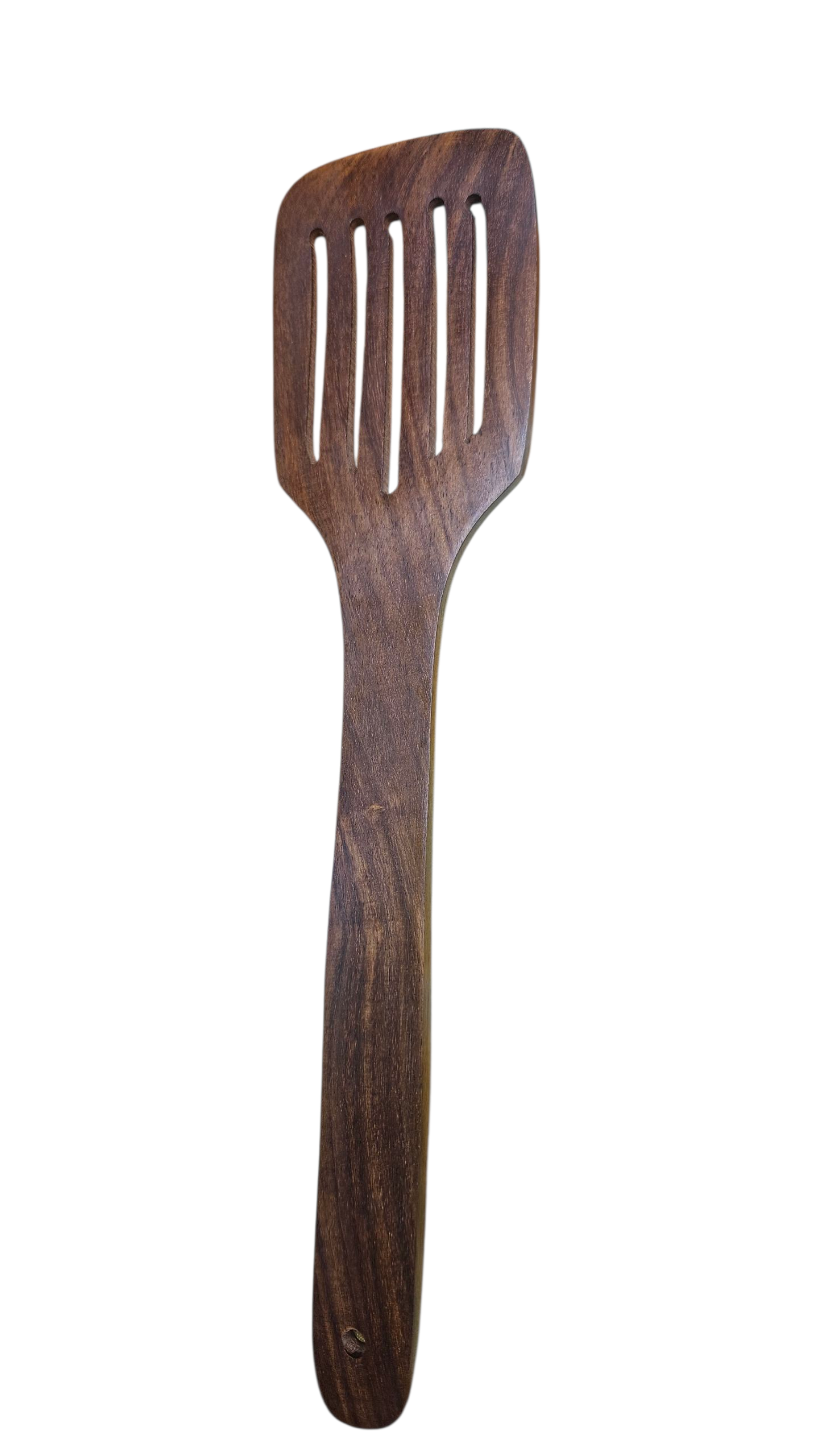 Handcrafted Sheesham Wood Slotted Turner | Natural Wooden Spatula for Cooking
