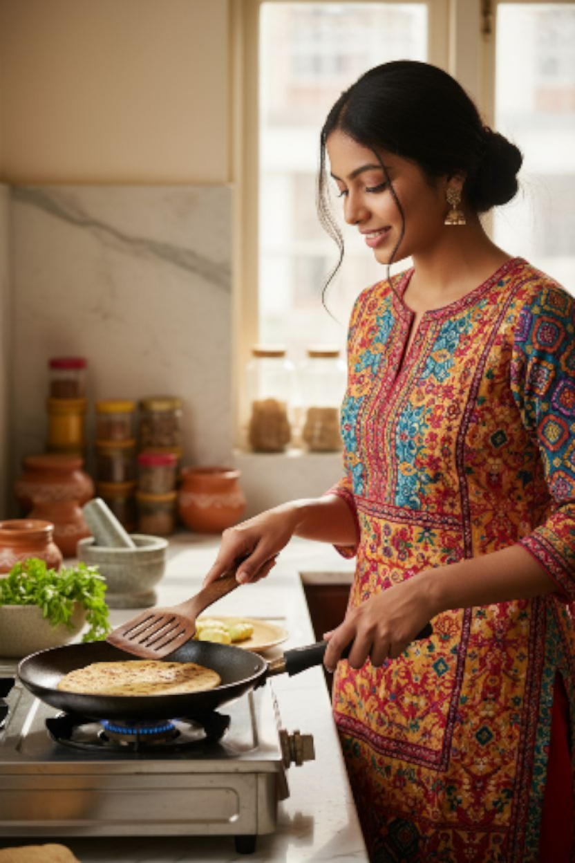 Handcrafted Sheesham Wood Slotted Turner | Natural Wooden Spatula for Cooking