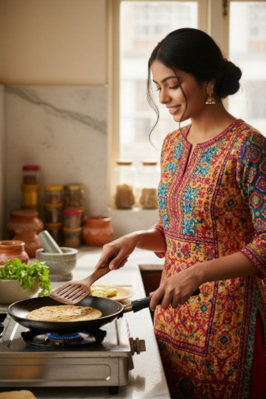 Handcrafted Sheesham Wood Slotted Turner | Natural Wooden Spatula for Cooking