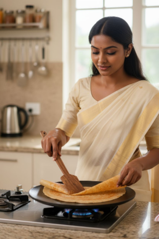 Handcrafted Sheesham Wood Angular Turner | Natural Wooden Angled Spatula for Cooking